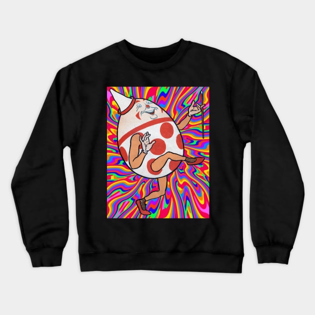 Psychedelic Humpty Dumpty Crewneck Sweatshirt by NightvisionDesign